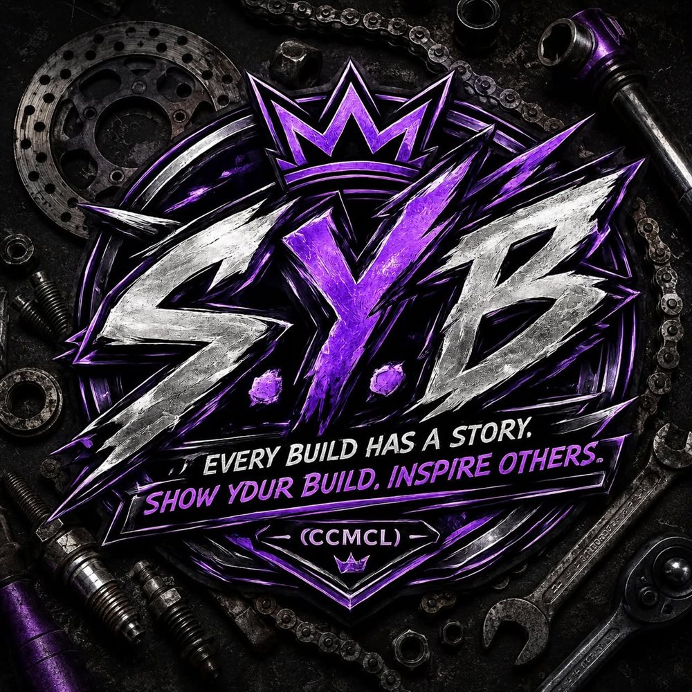 S.Y.B emblem artwork — every build has a story