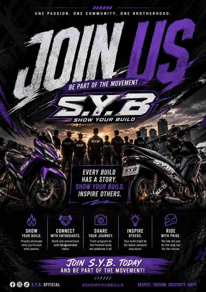 JOIN US — be part of the S.Y.B movement poster